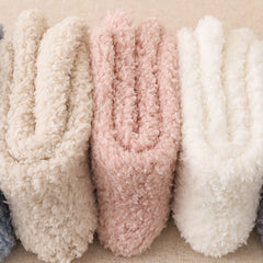 3 Pairs 5 Pairs Plus Size Striped Pattern Soft Fuzzy Socks Set Women's Plush War