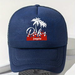 Flame Coconut Tree Baseball Cap Unisex Trucker Hat