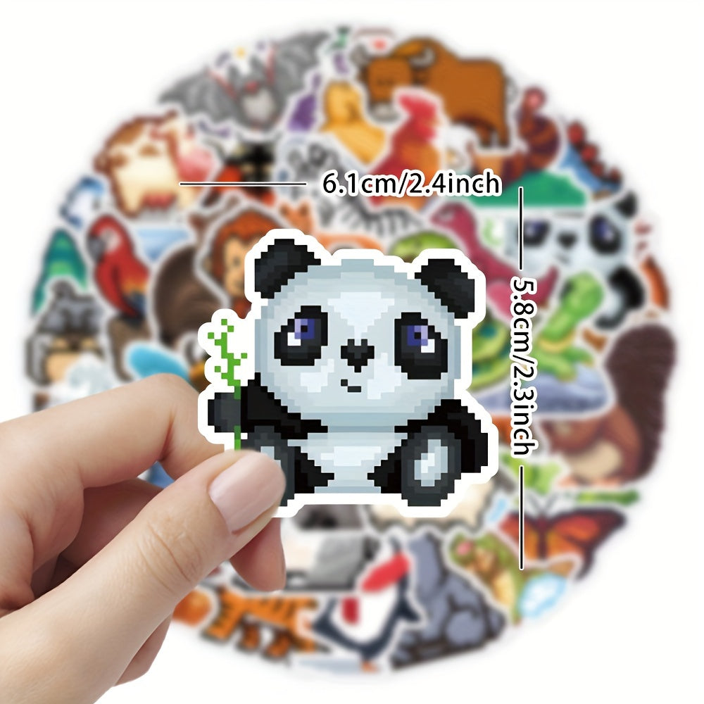 50pcs Animal Diamond Painting Stickers Kit DIY Craft Mosaic Stickers