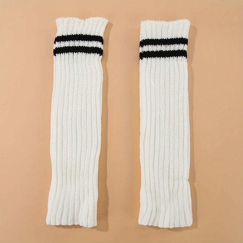 Knitted Sleeve Arm Cover with Thumb Hole for Autumn & Winter