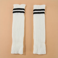Knitted Sleeve Arm Cover with Thumb Hole for Autumn & Winter