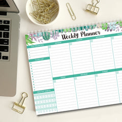 Double Coil Weekly Planner Schedule Efficiency Manual