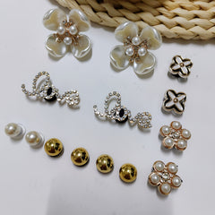 14pcs Pearl Flower Shoe Buckles Jewelry Shoe Accessories For Birthday Gift