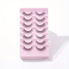 7 Pairs Fishtail False Eyelash Natural Fiber Long False Eyelashes 14mm