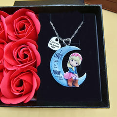 Moon Girl Pendant Alloy Necklace Decorative Accessories Gift