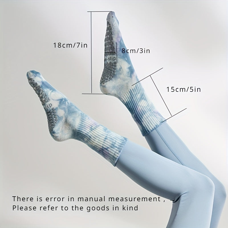 Solid Non-slip Yoga Socks for Fitness Indoor Sports