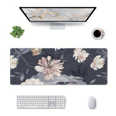 Large Flower Pattern Mouse Pad Non-Slip Rubber Base