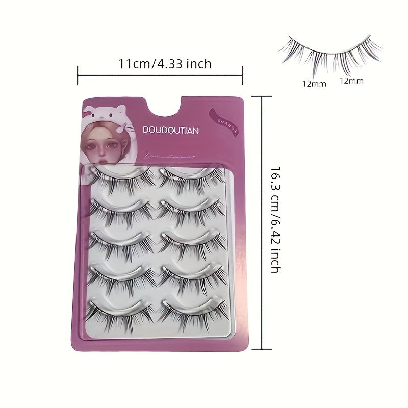 Mermaid Tail 5 Pairs False Eyelashes Comic Manga Natural Simulated