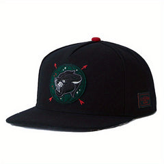 Street Letter Embroidery Men's Hip Hop Hat Adjustable Snapback Cap