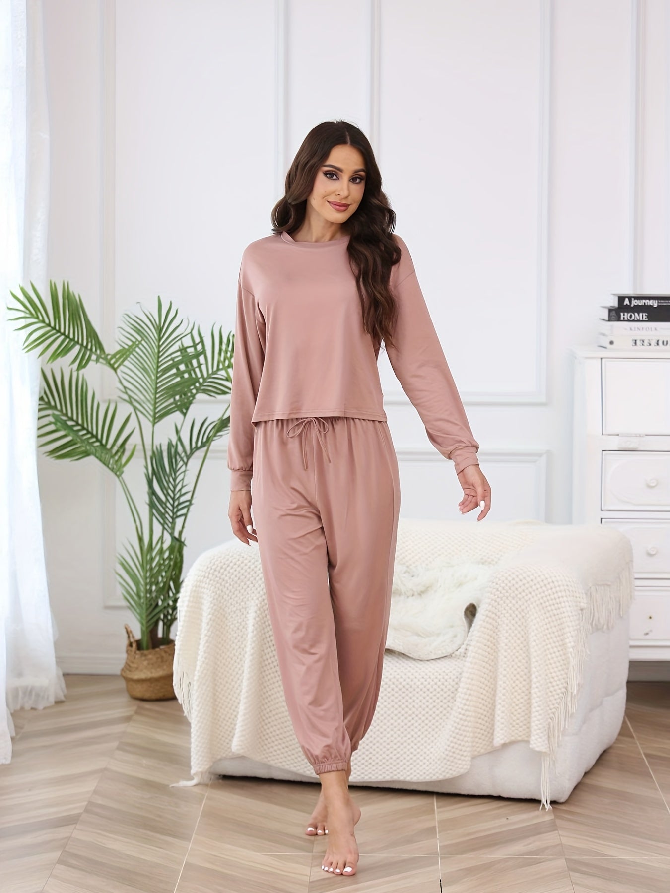 Women's Pajama Set Long Sleeve Top & Pants