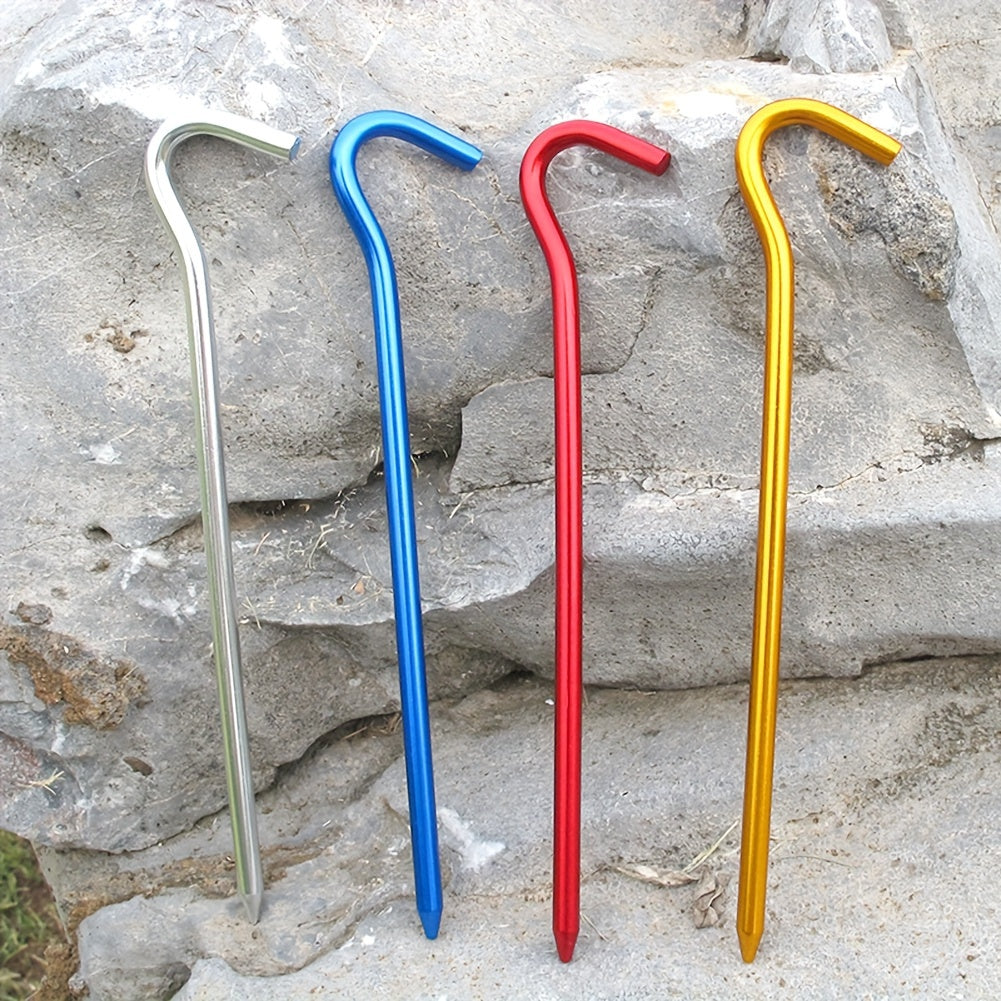 5pcs Aluminum Ground Stakes Tent Stakes Heavy Duty Metal Tent Pegs