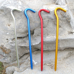 5pcs Aluminum Ground Stakes Tent Stakes Heavy Duty Metal Tent Pegs