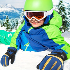 Youth Winter Waterproof Ski Gloves - Windproof Warm Gloves for Kids