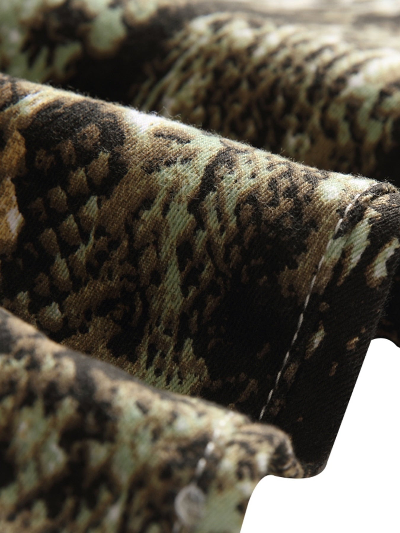 Men's Slim Snakeskin Print Cotton Jeans