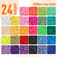 5000pcs Clay Beads Necklace Bracelet Making Kit DIY Jewelry Supplies
