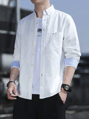 Men's Formal Button Up Shirt with Chest Pocket