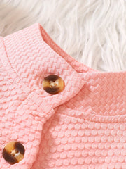 Baby Toddler Sleeveless Dress & Button Down Coat Set