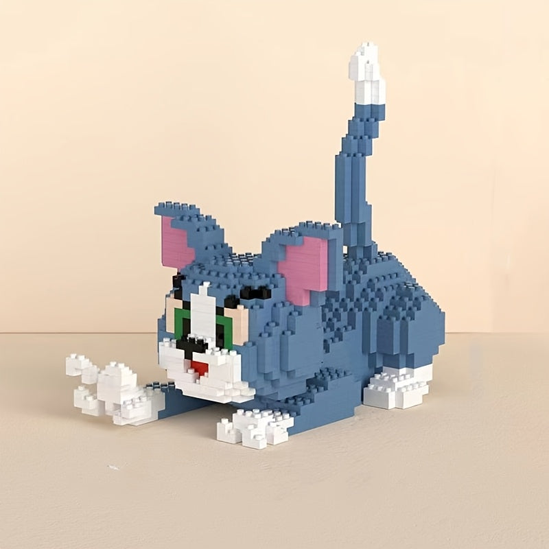 3pcs Cat and Mouse Building Blocks Set for Focus & Room Decoration