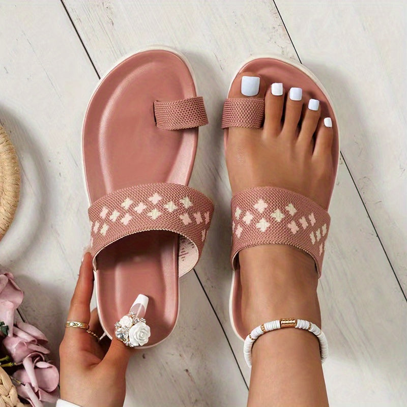 Women's Knitted Slide Sandals Comfortable Outdoor Shoes
