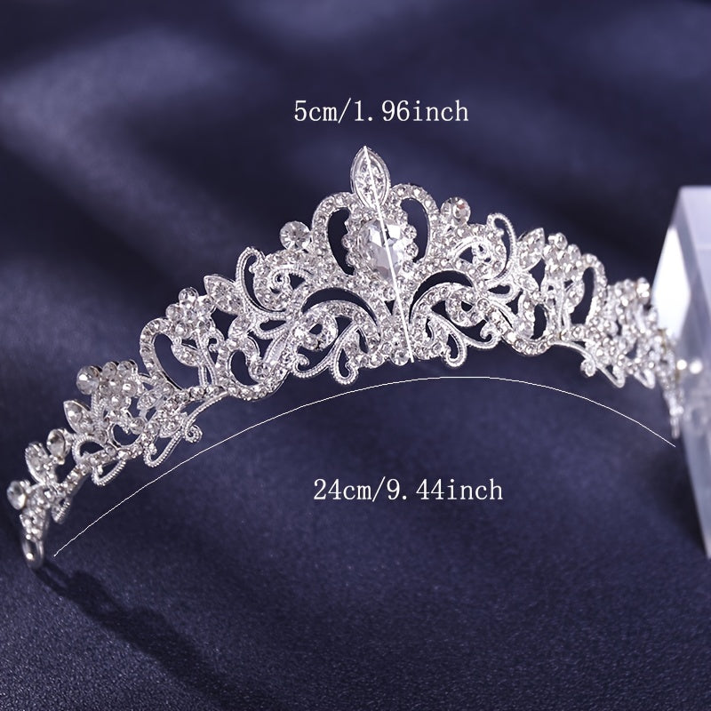 Baroque Crown And Tiara Golden Crystal Bride Wedding Queen Crowns