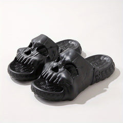 Men's Skull Novelty Platform Slides Non Slip Comfortable Cloud Slides