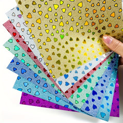 28pcs Origami Paper Set Mirror Folding Paper For Craft Art 7 Colors Card Paper