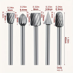 10pcs PMMJ Carving Bits Set for Rotary Tool Accessories 1/8in 3mm