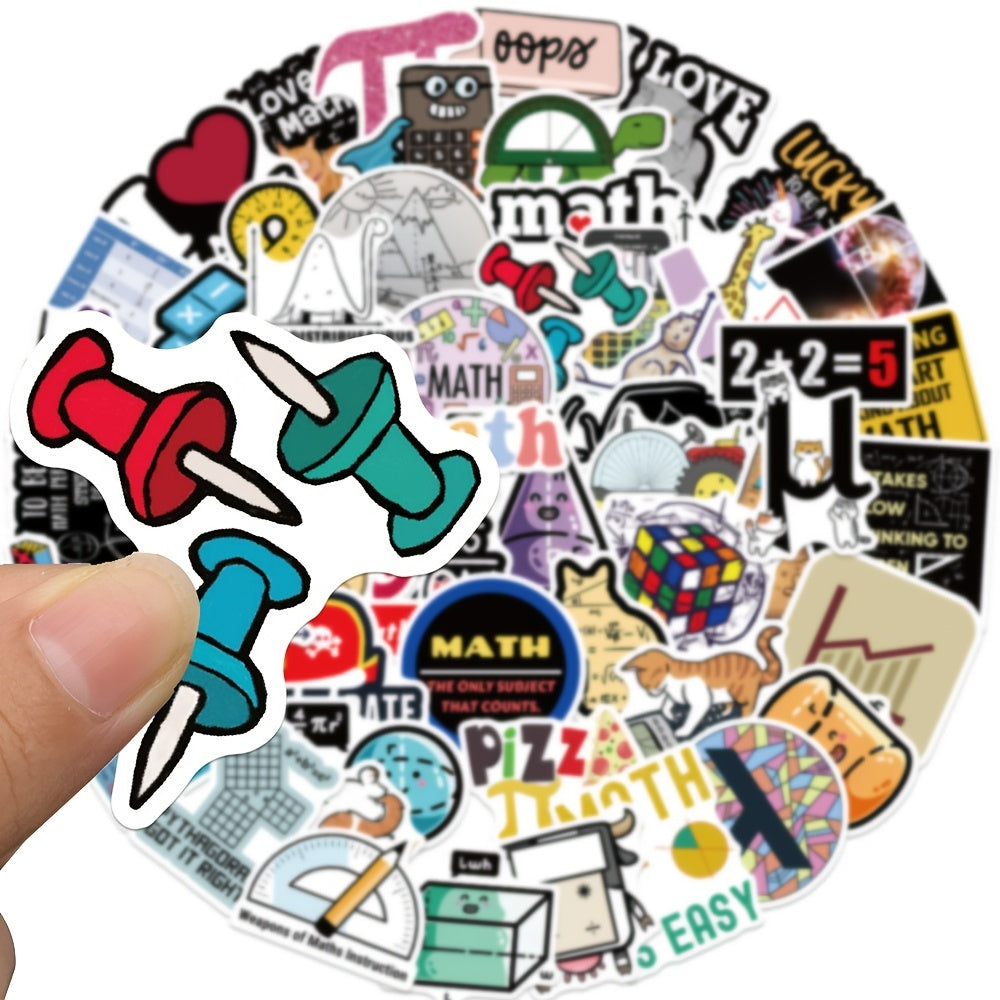 58pcs I Love Math Symbols Stickers Waterproof DIY Decoration