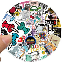 58pcs I Love Math Symbols Stickers Waterproof DIY Decoration