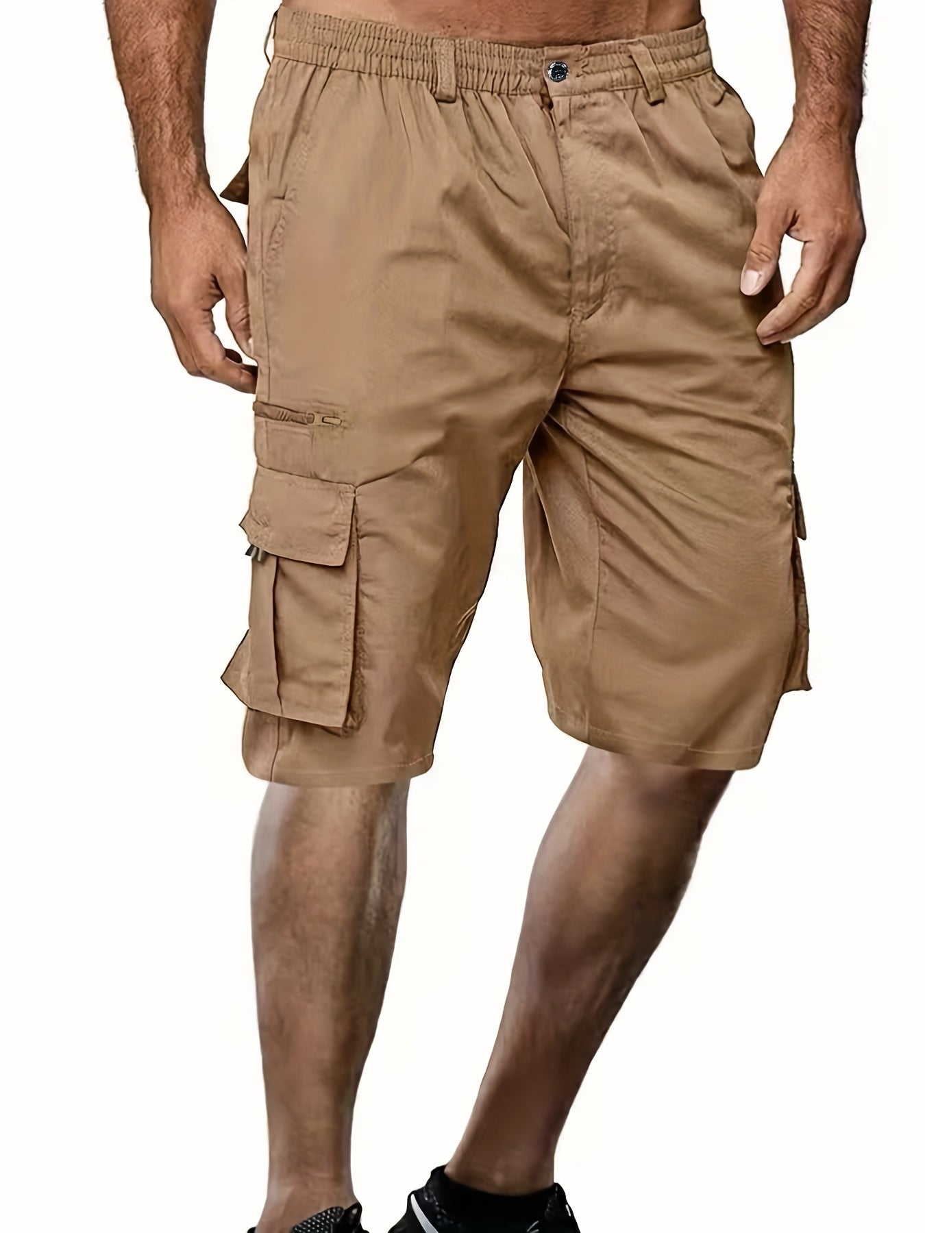 Men's Cargo Cropped Pants with Pockets for Summer