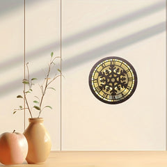Children's Room Decoration Wall Clock LED Light Retro Wooden Sign