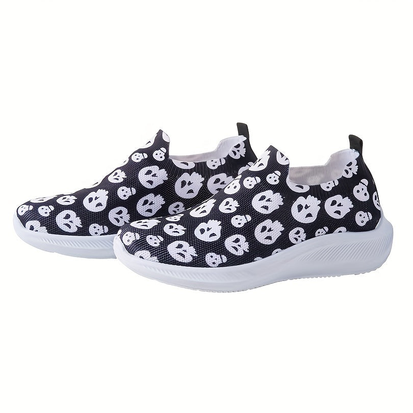 Halloween Ghost Print Non Slip Running Shoes
