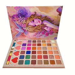Flower Fairy 46 Colors Eyeshadow Palette Matte Pearly Finish Blush Powder