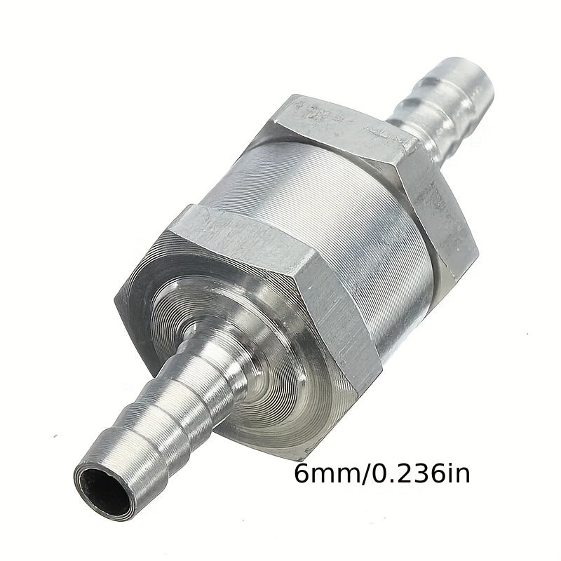 1pc 6-16mm Aluminium Alloy Fuel Non Check Valve One Way Fit Carburettor