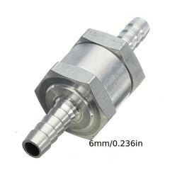 1pc 6-16mm Aluminium Alloy Fuel Non Check Valve One Way Fit Carburettor