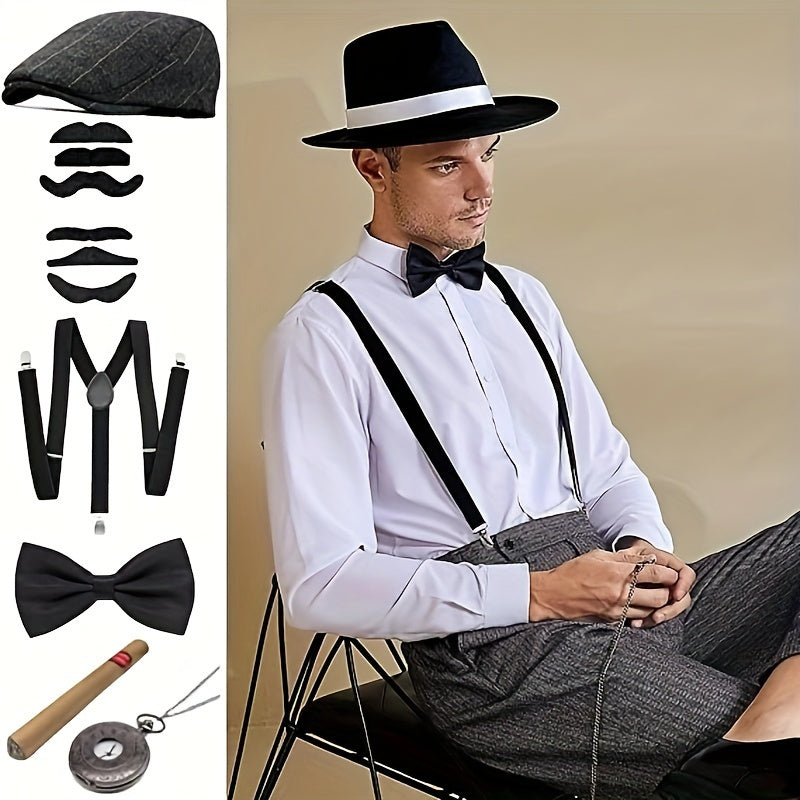 1920s Costume Set for Adults Halloween Cosplay Props