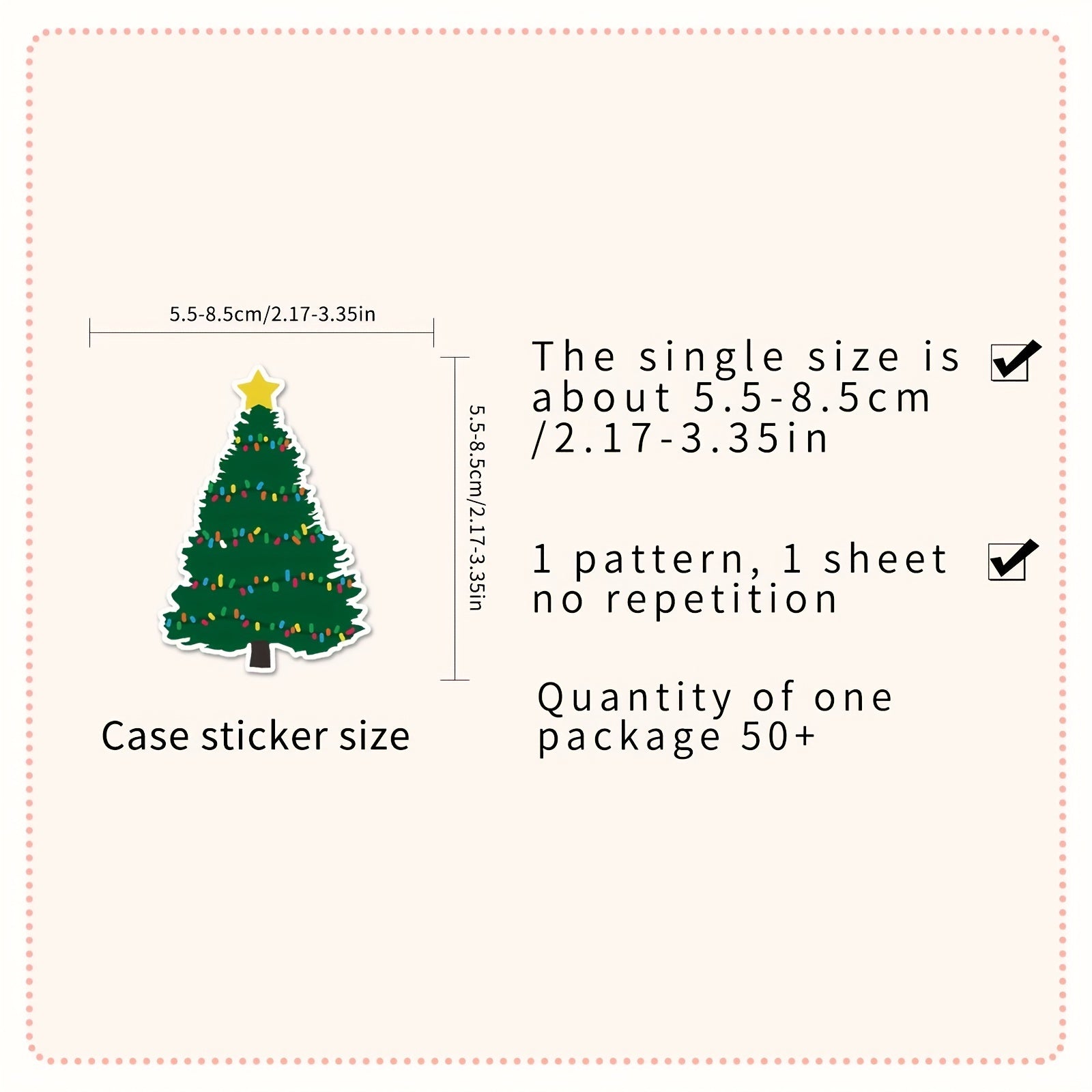 50 Christmas Doodle Stickers DIY Notebook Skateboard Water Cup Lug