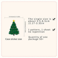 50 Christmas Doodle Stickers DIY Notebook Skateboard Water Cup Lug
