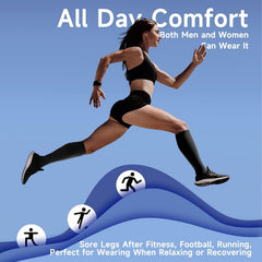 Men's Compression Zipper Sport Socks, Sweat Absorbing, Comfy, Breathable