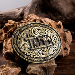 Praying Cross Cowboy Belt Buckle
