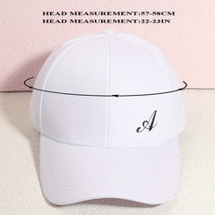 Embroidery Baseball Cap Unisex Solid Casual Sun Hat Adjustable Couple Dad Hats