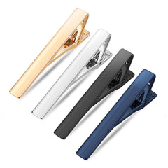 Silver Tie Bar Set For Regular Ties - 4pcs Tie Clips For Men