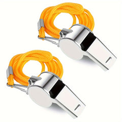 Metal Referee Whistle With Lanyard