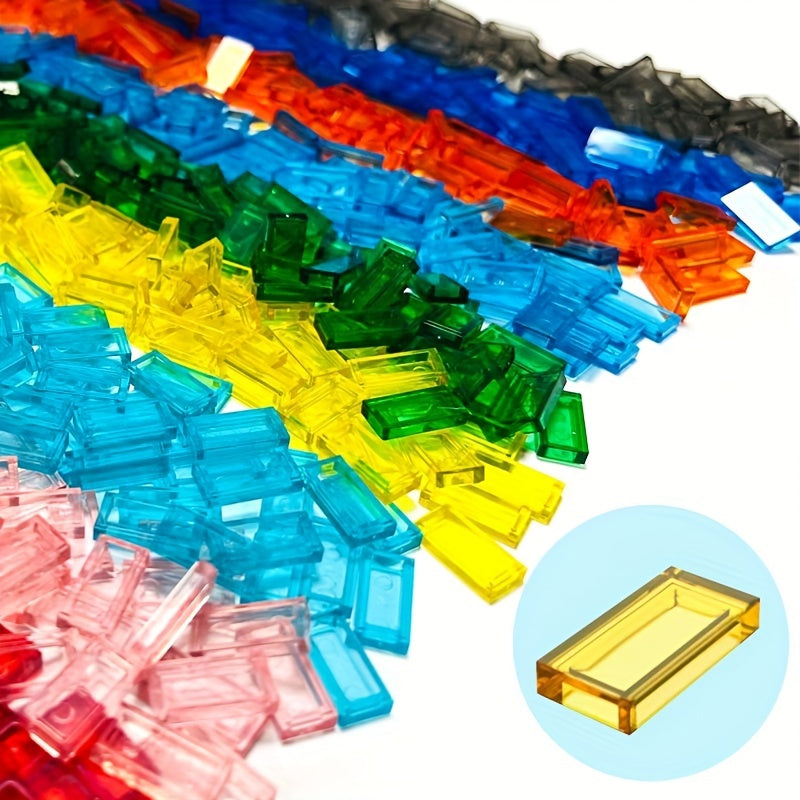 100pcs Transparent Light Panels for Pixel Art, ABS Blocks Compatible
