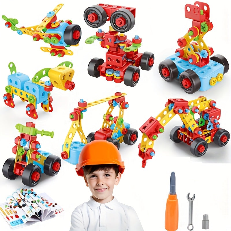 287pcs Screw Building Blocks Toys for Kids with Screwdrivers Educational Toys