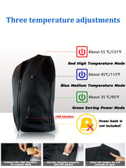 Men's Rechargeable Smart Heating Vest for Winter