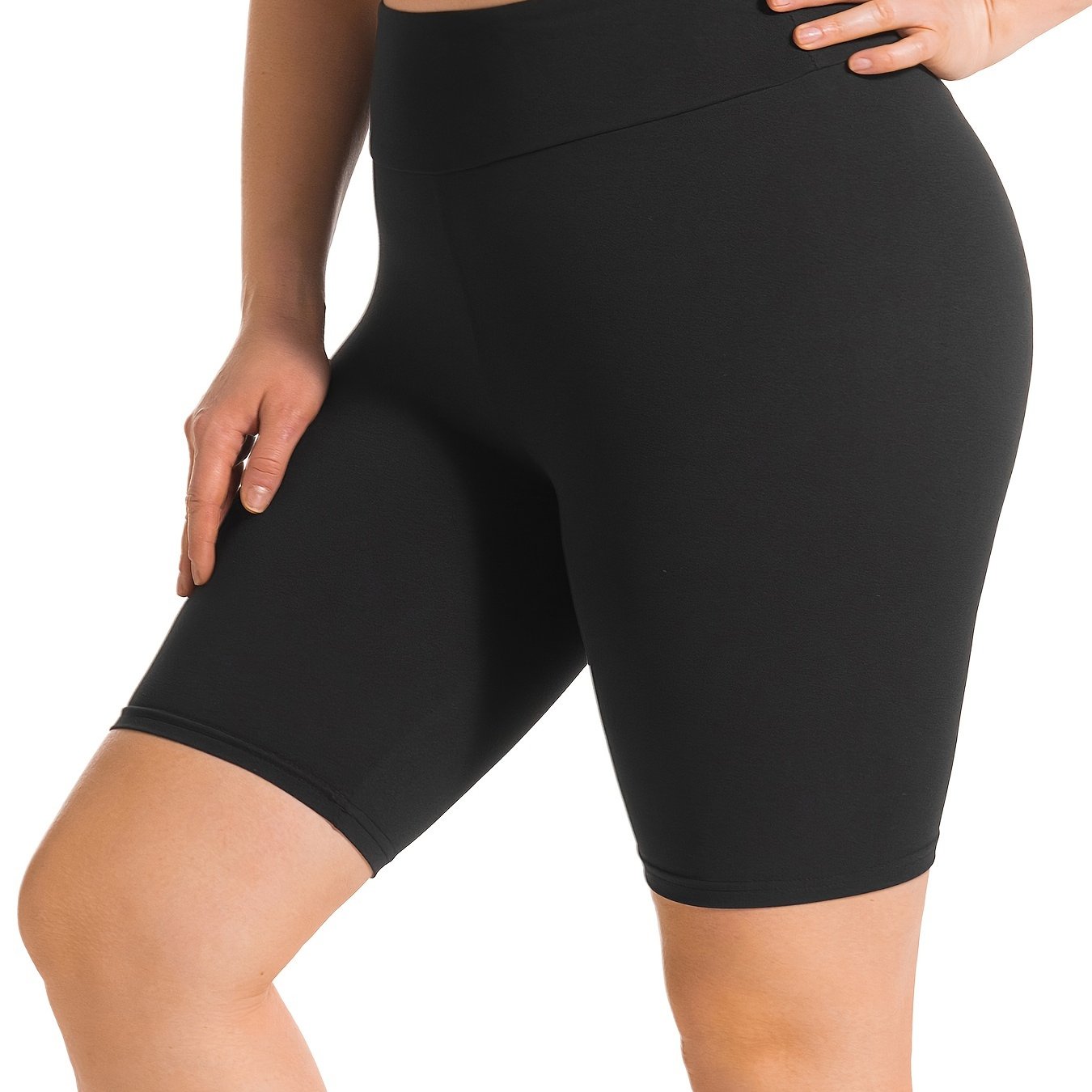 Sports Shorts Women's Plus High Rise Skinny Fitness Shorts