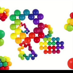 40pcs Sensory Fidget Toys 3D Rotating Puzzle Ball Magic Cube Colorful