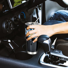 900ml Double Wall Water Cup with Straw and Lid, Vacuum Insulated Stainless Steel