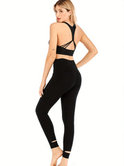 Women's High Waist Footless Yoga Leggings for Fitness and Workout